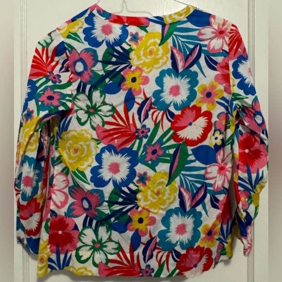 Boden floral V neck popover shirt. - Picture 3 of 6